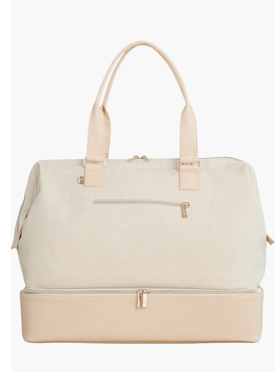 BEIS Handbags - BEIS NWT The Weekender travel bag in beige